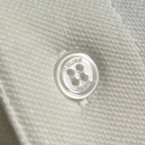 Celine Men Polo Shirt in Pique Cotton Jersey-White RX0LF2L55