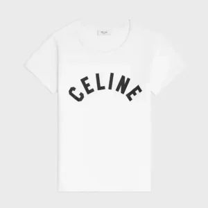 Celine Men T-Shirt in Ribbed Cotton Jersey RX0SU3O24
