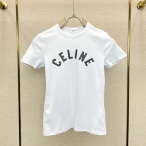 Celine Men T-Shirt in Ribbed Cotton Jersey RX0SU3O24