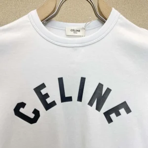 Celine Men T-Shirt in Ribbed Cotton Jersey RX0SU3O24