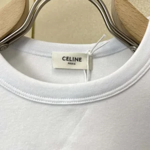 Celine Men T-Shirt in Ribbed Cotton Jersey RX0SU3O24
