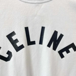 Celine Men T-Shirt in Ribbed Cotton Jersey RX0SU3O24