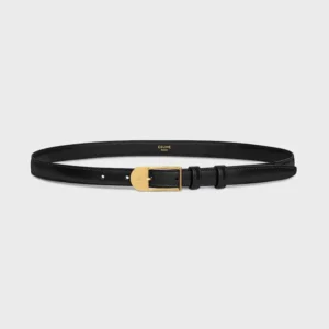 Celine Women Bc-25 18mm Belt In Taurillon Leather-Black B104O3A01