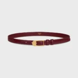 Celine Women Bc-25 18mm Belt In Taurillon Leather-Maroon B104O3A01
