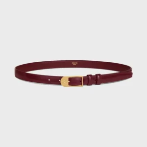 Celine Women Bc-25 18mm Belt In Taurillon Leather-Maroon B104O3A01