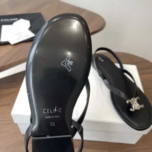 Celine Women Biki Sandal in Calfskin-Black 367285266C
