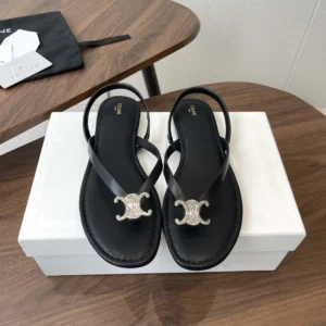 Celine Women Biki Sandal in Calfskin-Black 367285266C