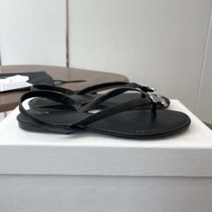Celine Women Biki Sandal in Calfskin-Black 367285266C
