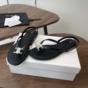 Celine Women Biki Sandal in Calfskin-Black 367285266C