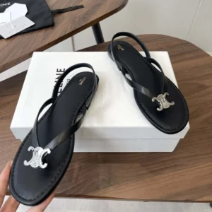 Celine Women Biki Sandal in Calfskin-Black 367285266C