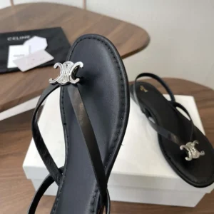 Celine Women Biki Sandal in Calfskin-Black 367285266C