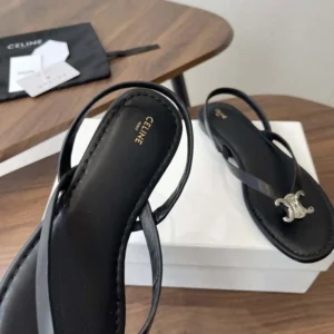 Celine Women Biki Sandal in Calfskin-Black 367285266C