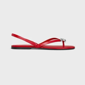 Celine Women Biki Sandal in Calfskin-Red 367285266C
