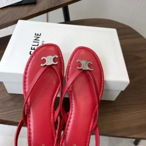 Celine Women Biki Sandal in Calfskin-Red 367285266C