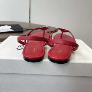 Celine Women Biki Sandal in Calfskin-Red 367285266C