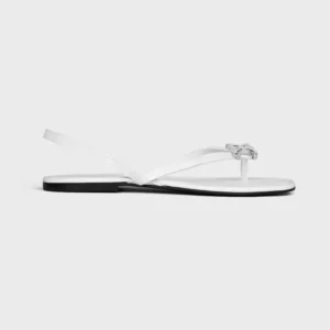 Celine Women Biki Sandal in Calfskin-White 367285266C