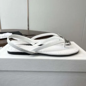 Celine Women Biki Sandal in Calfskin-White 367285266C