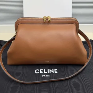Celine Women Doctor'S Pouch in Supple Natural Calfskin-Brown L104J3G40