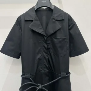 Celine Women Dress in Cotton And Silk Twill RR0LW0724