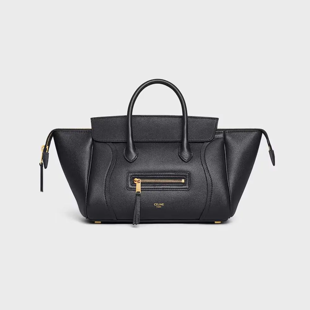 Celine Women Little Luggage in Grained Calfskin-Black L108J3056