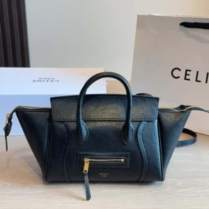 Celine Women Little Luggage in Grained Calfskin-Black L108J3056