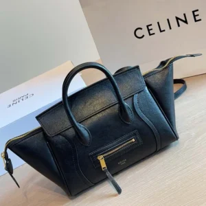 Celine Women Little Luggage in Grained Calfskin-Black L108J3056