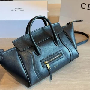 Celine Women Little Luggage in Grained Calfskin-Black L108J3056