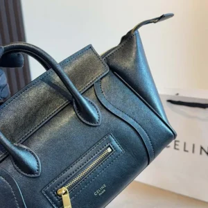 Celine Women Little Luggage in Grained Calfskin-Black L108J3056