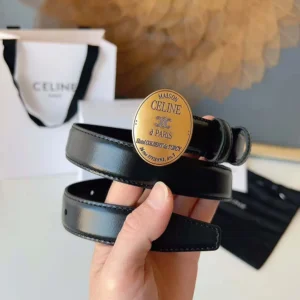 Celine Women Maison Celine Belt 13Mm in Taurillon Leather B10543A01