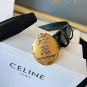 Celine Women Maison Celine Belt 13Mm in Taurillon Leather B10543A01
