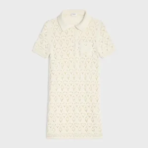 Celine Women Mini Dress in Cotton Pointelle RR0LU3B57