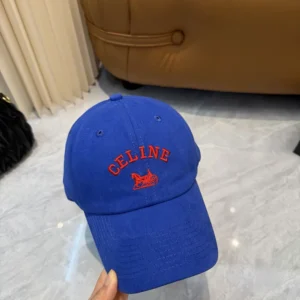 Celine Women Richelieu Cap In Cotton Twill-Navy AA0IE2U74