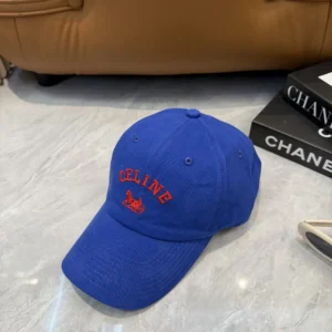 Celine Women Richelieu Cap In Cotton Twill-Navy AA0IE2U74