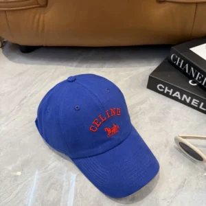 Celine Women Richelieu Cap In Cotton Twill-Navy AA0IE2U74