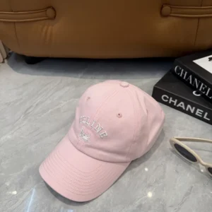 Celine Women Richelieu Cap In Cotton Twill-Pink AA0IE2U74