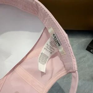 Celine Women Richelieu Cap In Cotton Twill-Pink AA0IE2U74