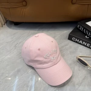 Celine Women Richelieu Cap In Cotton Twill-Pink AA0IE2U74
