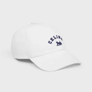 Celine Women Richelieu Cap In Cotton Twill-White AA0IE2U74