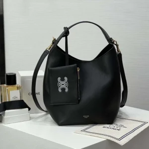 Celine Women Small Hobo in Supple Smooth Calfskin-Black L10133Q71