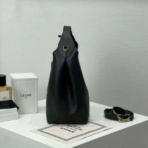 Celine Women Small Hobo in Supple Smooth Calfskin-Black L10133Q71
