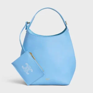 Celine Women Small Hobo in Supple Smooth Calfskin-Blue L10133Q71