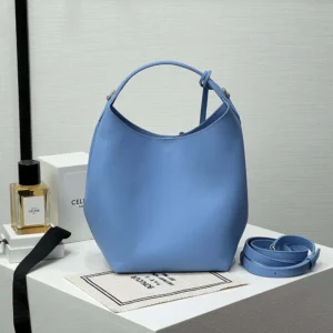 Celine Women Small Hobo in Supple Smooth Calfskin-Blue L10133Q71