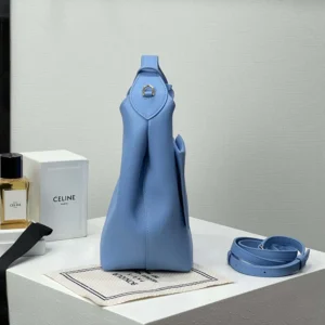 Celine Women Small Hobo in Supple Smooth Calfskin-Blue L10133Q71