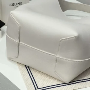 Celine Women Small Hobo in Supple Smooth Calfskin-White L10133Q71