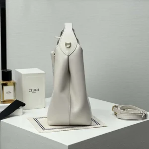 Celine Women Small Hobo in Supple Smooth Calfskin-White L10133Q71