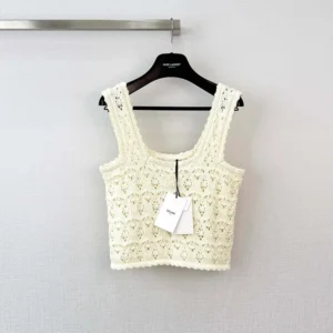 Celine Women Top in Cotton Pointelle RC0CU3B57