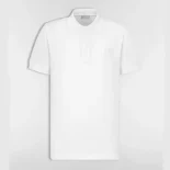 Dior Men CD Icon Polo Shirt White Cotton Piqué 013J800A0373