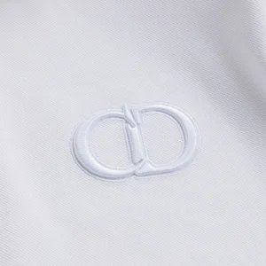 Dior Men CD Icon Polo Shirt White Cotton Piqué 013J800A0373