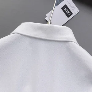 Dior Men CD Icon Polo Shirt White Cotton Piqué 013J800A0373