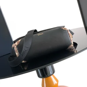 Dior Men Mini Dior Jett Messenger Bag with Flap Brown Dior Oblique Jacquard